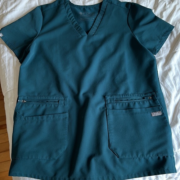 Figs Tops Figs Caribbean Blue Scrub Top Poshmark